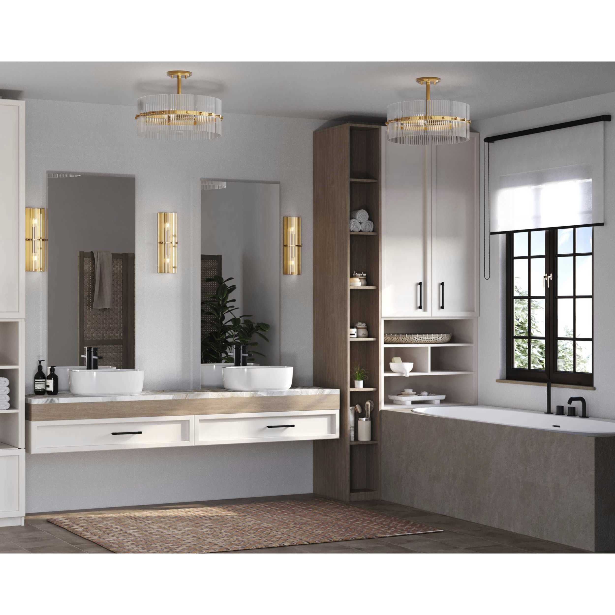 Seville 2 Light 3 inch Soft Gold ADA Wall Sconce Wall Light, Design Series