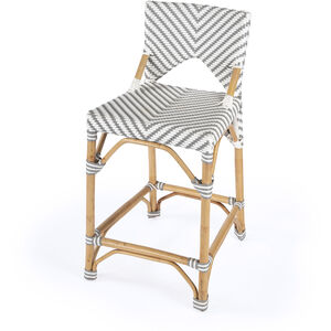 Creanly Rattan 25" Counter Stool in Gray