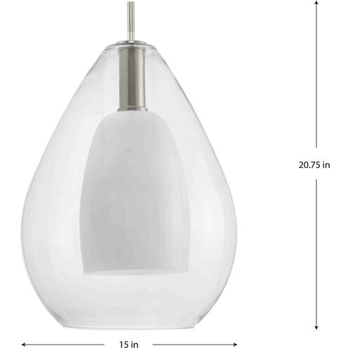 Carillon 1 Light 15 inch Brushed Nickel Pendant Ceiling Light