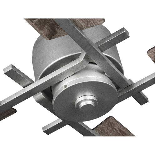 Bedwin 54 inch Galvanized with Grey Weathered Wood Blades Ceiling Fan