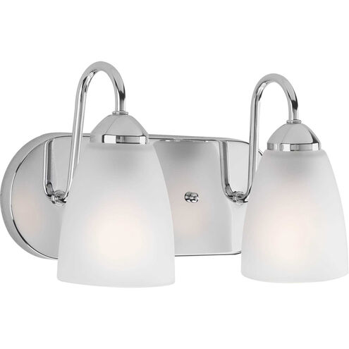 Gather 2 Light 12 inch Polished Chrome Bath Vanity Wall Light in Bulbs Not Included, Standard