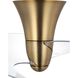 Beal 36 inch Vintage Brass with Clear/White Metal Flake Blades Ceiling Fan