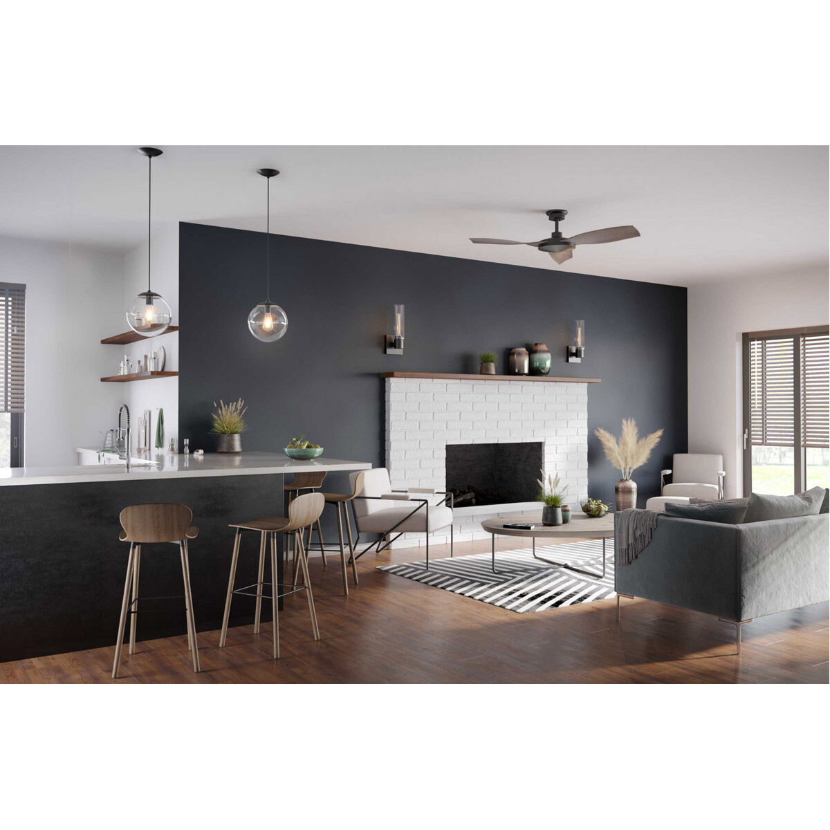 Atwell 1 Light 10 inch Matte Black Pendant Ceiling Light, Medium