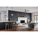 Spicer 54 inch Matte Black with Antique Black Blades Outdoor Ceiling Fan