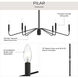 Pilar 6 Light 40 inch Matte Black Chandelier Ceiling Light