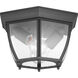 New Haven 2 Light 11 inch Textured Black Outdoor Flush Mount