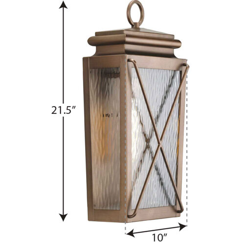 Wakeford 1 Light 22 inch Antique Copper Outdoor Wall Lantern