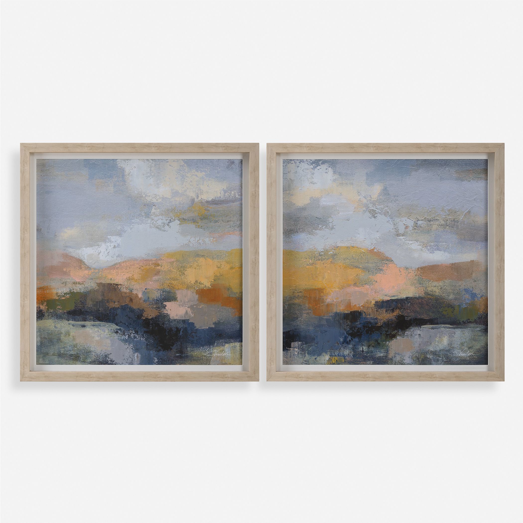 Dusk 36.25 X 36.25 inch Framed Prints, Set of 2
