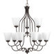 Keats 9 Light 31 inch Antique Bronze Chandelier Ceiling Light