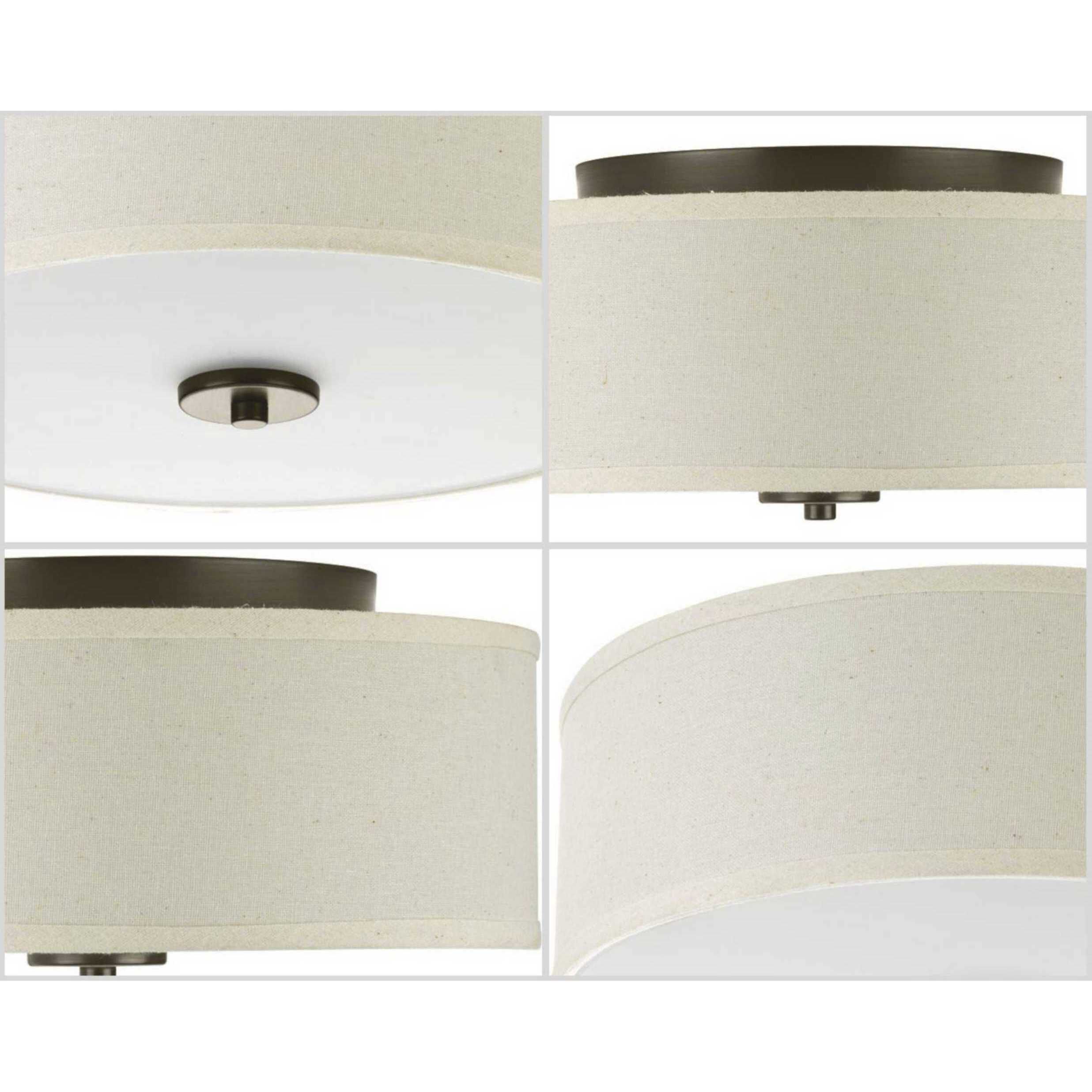 Inspire 2 Light 13 inch Antique Bronze Semi-Flush Mount Ceiling Light