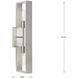 Boundary 2 Light 24 inch Brushed Nickel Wall Bracket Wall Light, Design Series