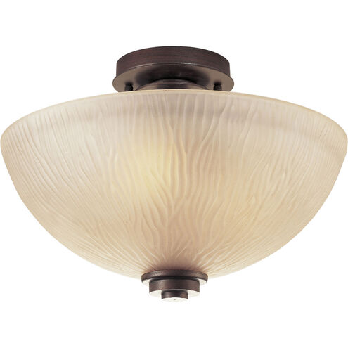 Riverside 3 Light 14 inch Heirloom Semi-Flush Mount Ceiling Light