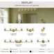 Replay 3 Light 22 inch Brushed Gold Bath & Vanity Light Wall Light