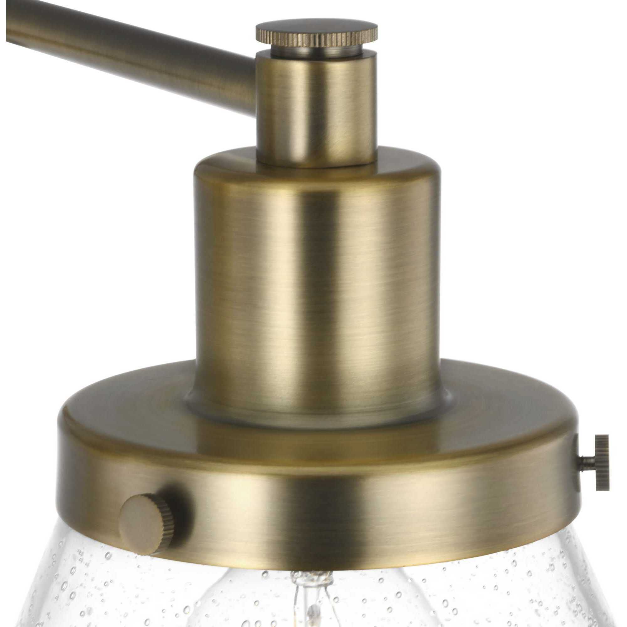 Hinton 12 inch 60.00 watt Vintage Brass Swing Arm Wall Light