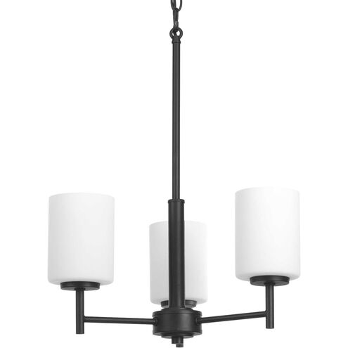 Replay 3 Light 17 inch Textured Black Chandelier Ceiling Light