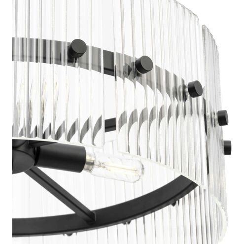 Seville 4 Light 17.87 inch Matte Black Convertible Pendant Ceiling Light, Design Series