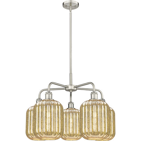 Ballston Preston 5 Light 25.25 inch Satin Nickel Chandelier Ceiling Light in Mercury