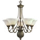 Savannah 5 Light 27 inch Burnished Chestnut Chandelier Ceiling Light in Bulbs Not Included