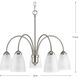 Gather 5 Light 23 inch Brushed Nickel Chandelier Ceiling Light