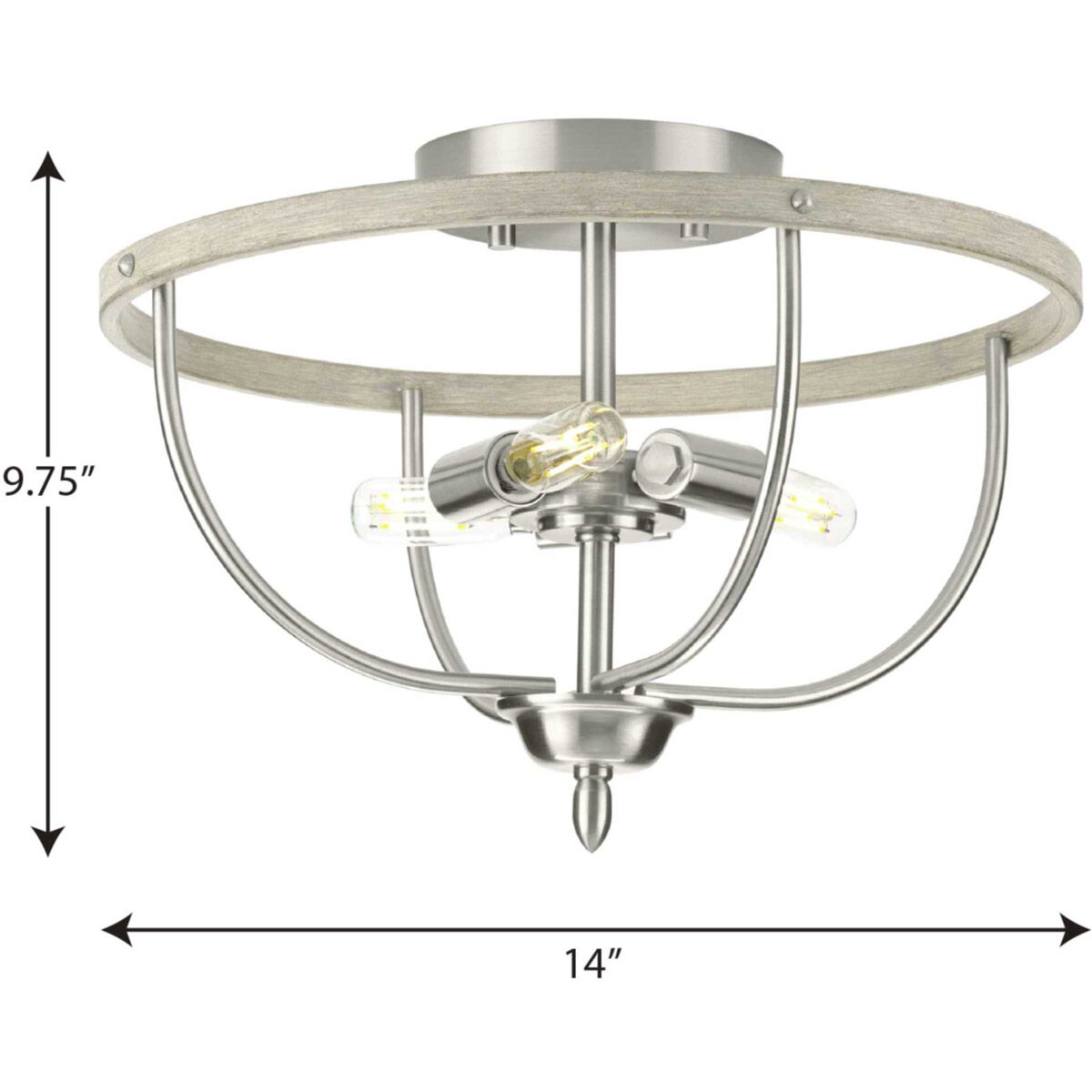 Brushed nickel hot sale ceiling light fixtures