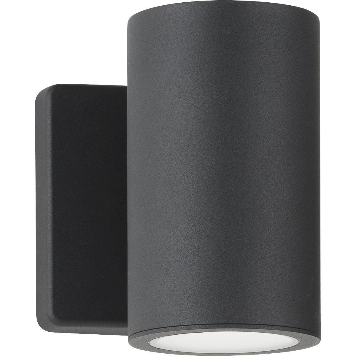 Cylinders LED 5.63 inch Black Outdoor Wall Mount Downlight Cylinder, Progress LED