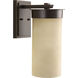 Hawthorne Outdoor Wall Lantern, Etched Umber Seeded Glass