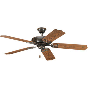 AirPro Outdoor 52 inch Antique Bronze with Oak Blades Indoor/Outdoor Ceiling Fan