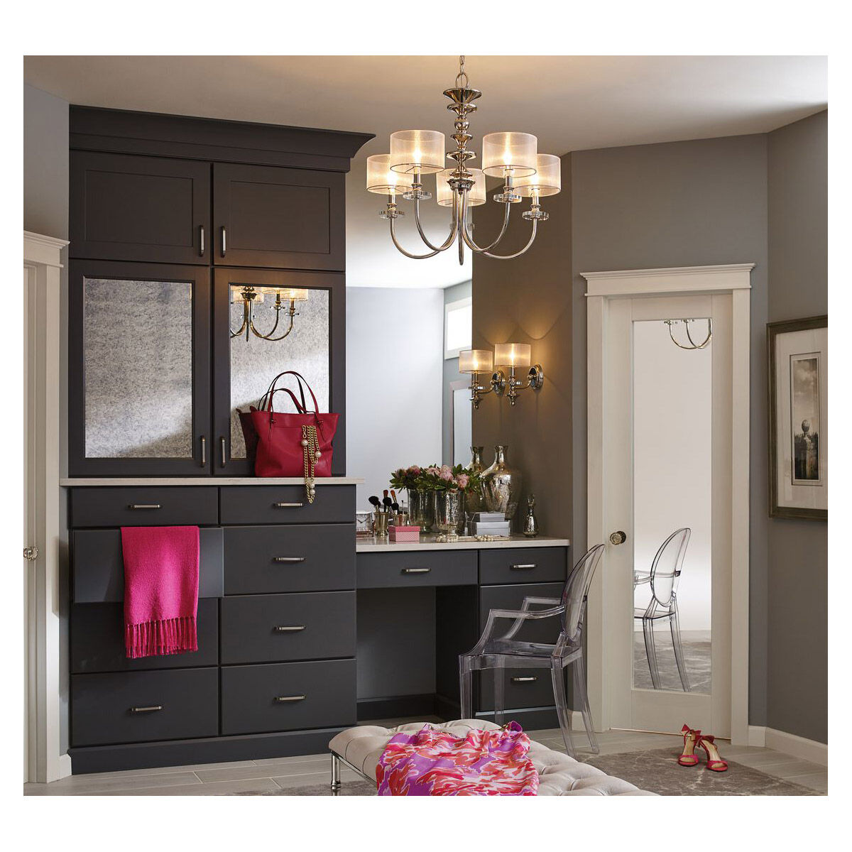 Marche 1 Light 7 inch Polished Nickel Wall Sconce Wall Light, Design Series