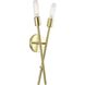 Astra 2 Light Satin Brass Wall Bracket Wall Light, Design Series