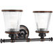 Radiance 2 Light 15 inch Rubbed Bronze Bath Vanity Wall Light