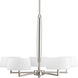 Divot 5 Light 26 inch Brushed Nickel Chandelier Ceiling Light