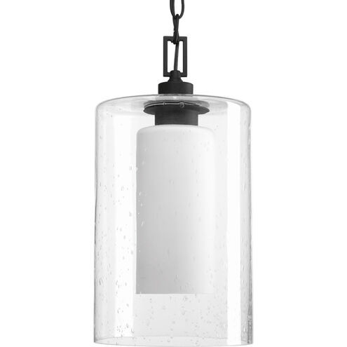 Compel 1 Light 8 inch Textured Black Outdoor Hanging Lantern