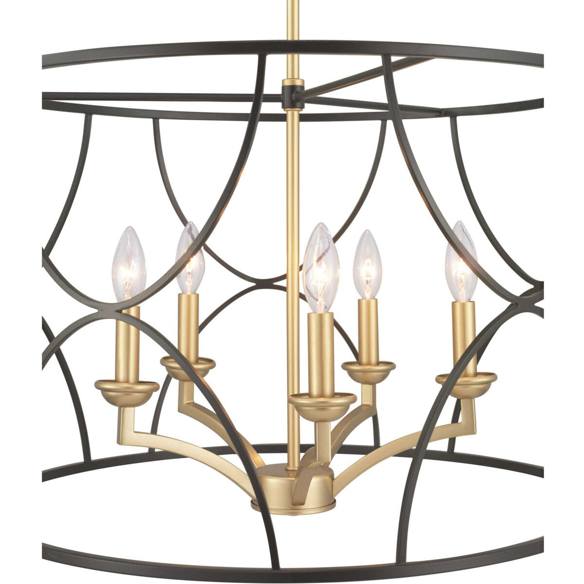 Landree 5 Light 23 inch Matte Black Chandelier Ceiling Light