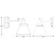 Hinton 12 inch 60.00 watt Brushed Nickel Swing Arm Wall Light