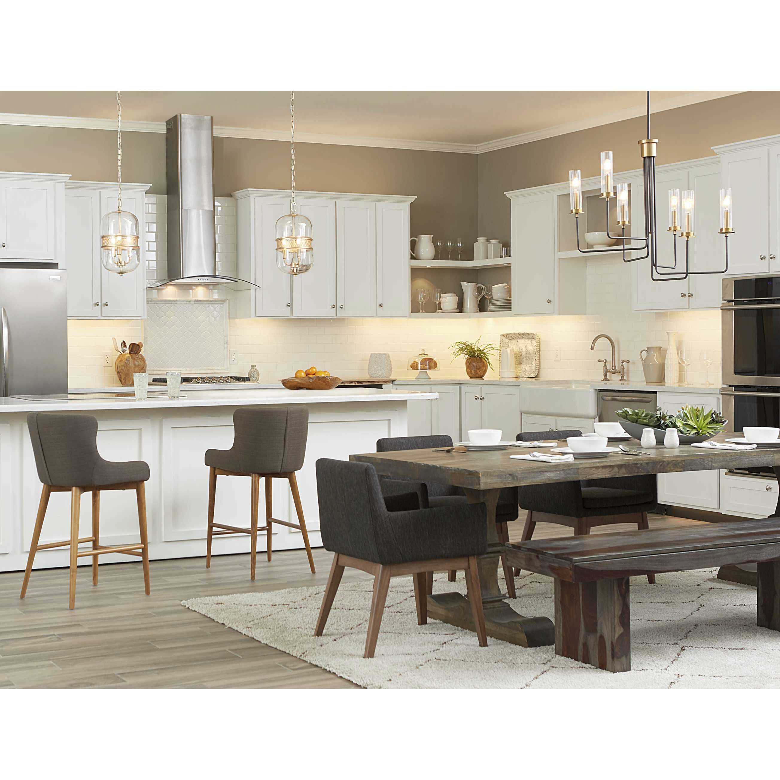 Cayce 3 Light Vintage Gold Pendant Ceiling Light