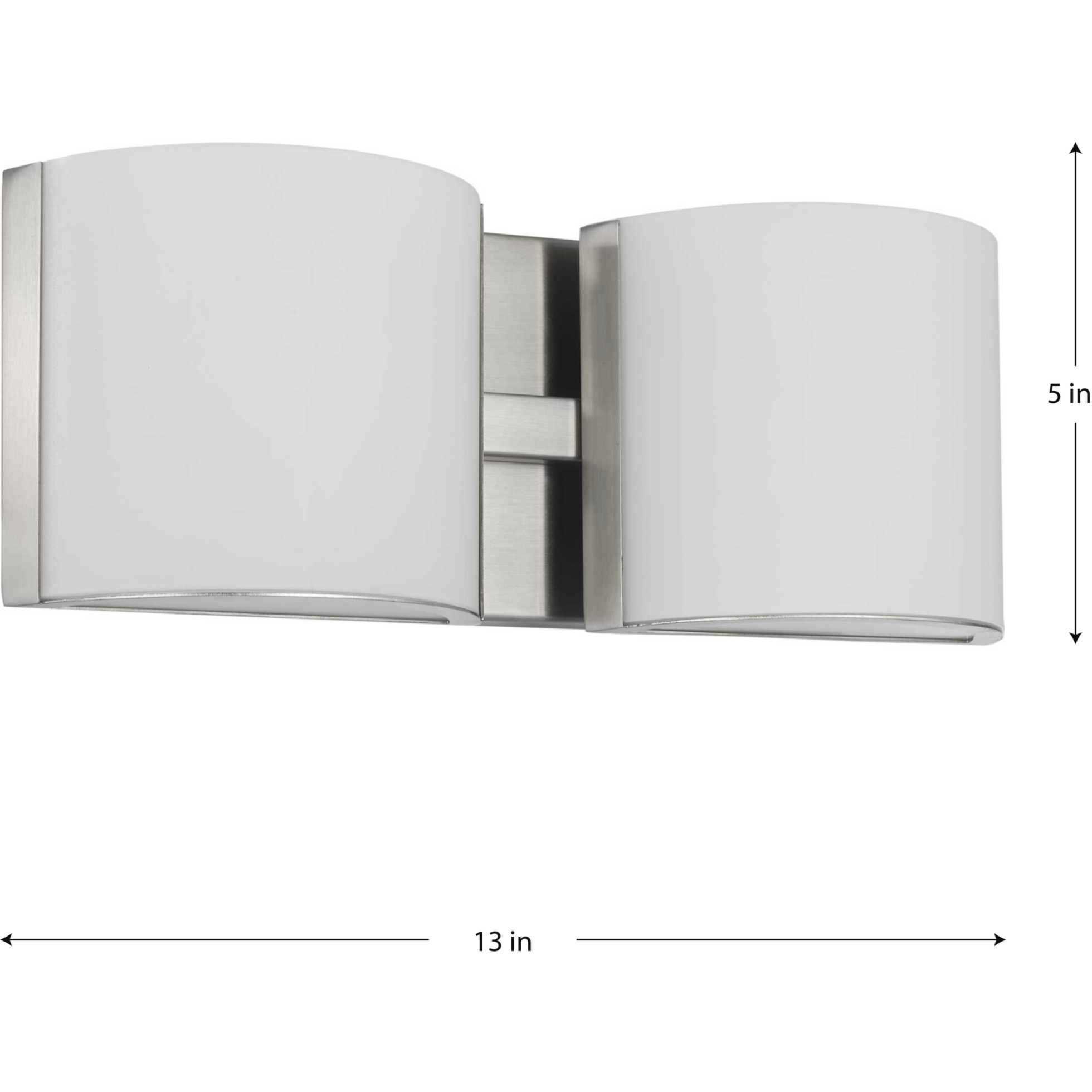 Arch LED LED 13 inch Brushed Nickel Bath Vanity Wall Light, Progress LED