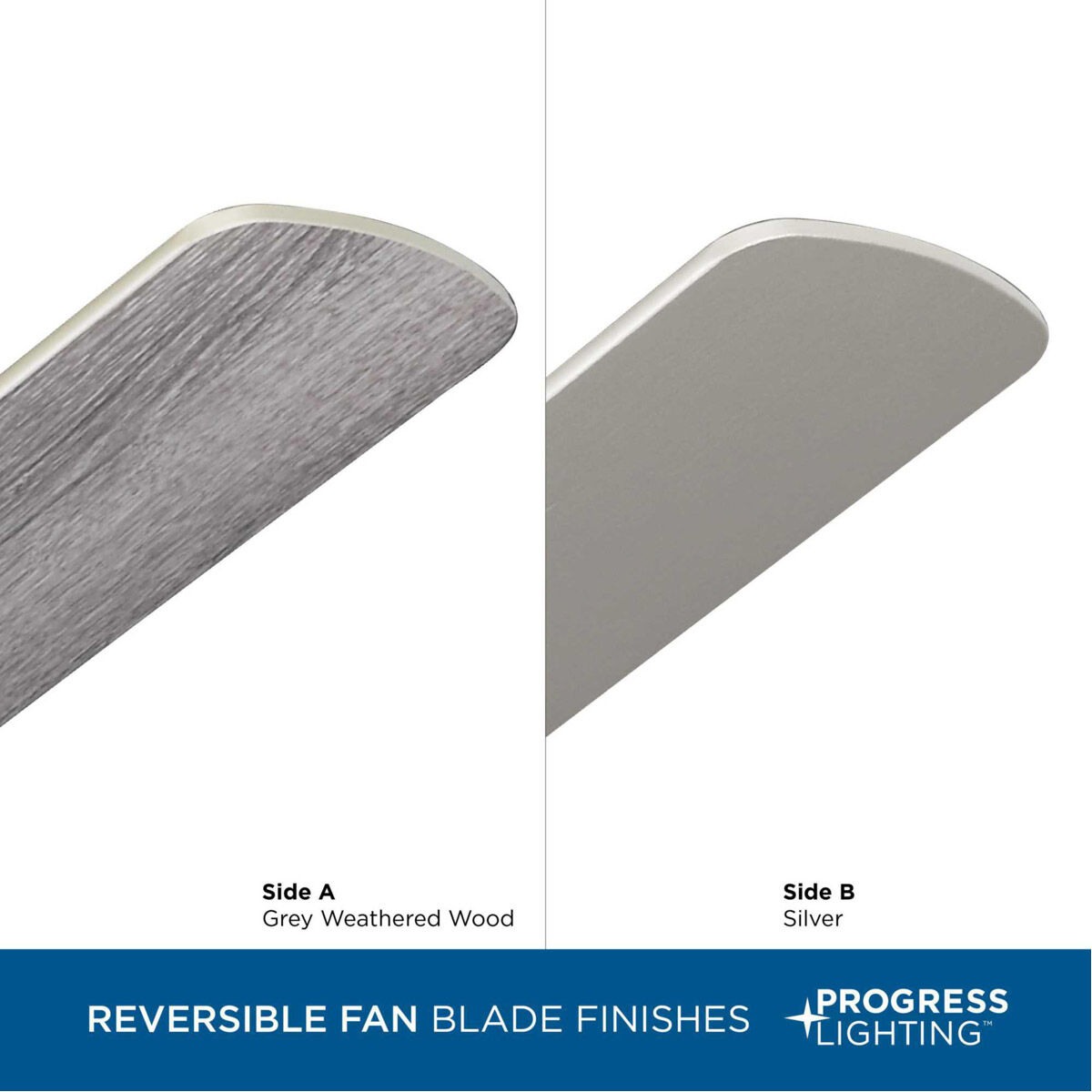 AirPro Builder 52 inch Brushed Nickel with Silver/Grey Weathered Wood Blades Ceiling Fan