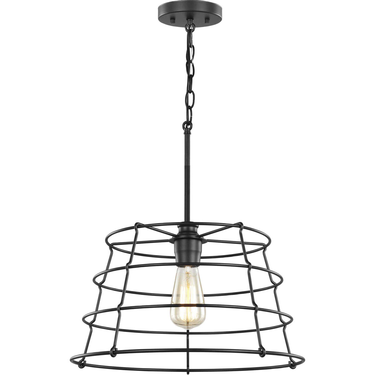 Chambers 1 Light 16.38 inch Matte Black Pendant Ceiling Light