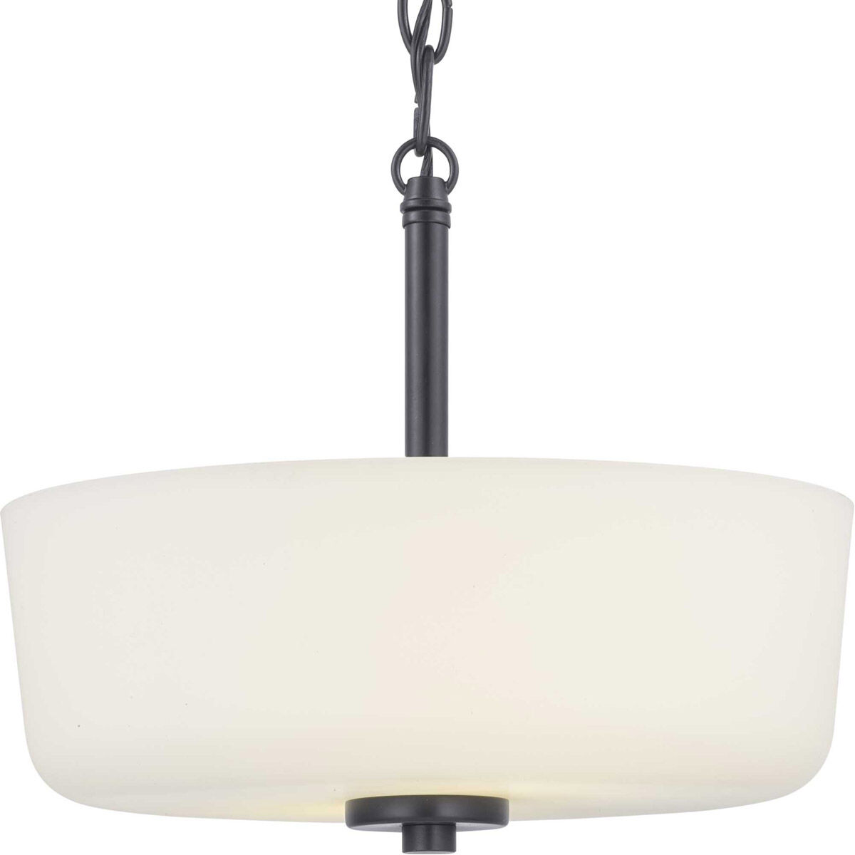 Tobin 2 Light 12 inch Matte Black Semi-Flush Mount Convertible Ceiling Light
