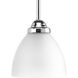 Heart 1 Light 6 inch Polished Chrome Mini-Pendant Ceiling Light