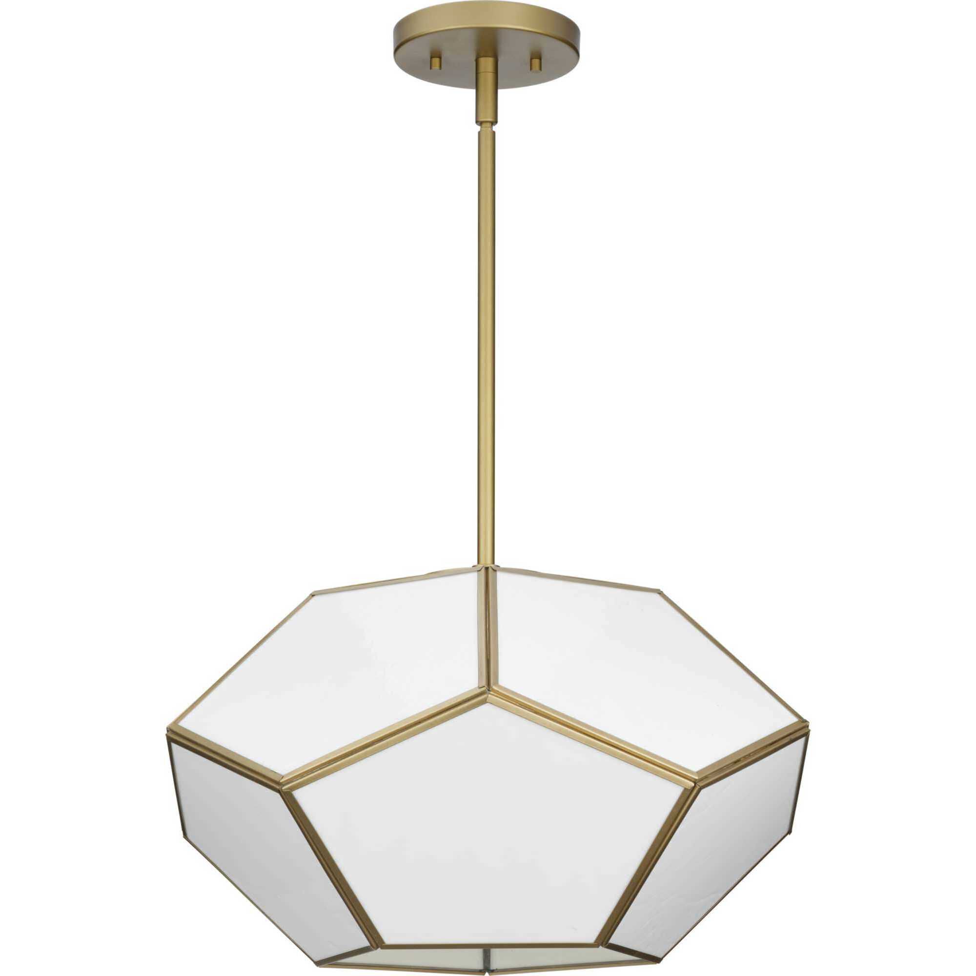 Latham 3 Light 18 inch Vintage Gold Semi-Flush Mount Ceiling Light