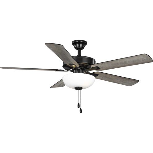 AirPro E-Star 52 inch Matte Black with Black/Rustic Charcoal Blades Ceiling Fan