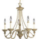 Savannah 5 Light 23 inch Seabrook Chandelier Ceiling Light