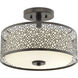 Mingle LED LED 14 inch Antique Bronze Semi-Flush Mount Ceiling Light, Progress LED