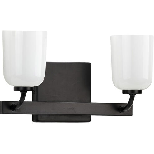Moore 2 Light 12.5 inch Matte Black Bath Vanity Wall Light