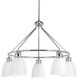 Lucky 5 Light 25 inch Polished Chrome Chandelier Ceiling Light