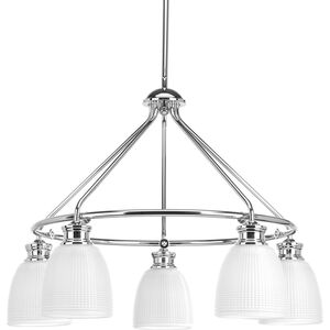Lucky 5 Light 25 inch Polished Chrome Chandelier Ceiling Light