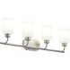 Reines 4 Light 31.75 inch Brushed Nickel Bath Vanity Wall Light