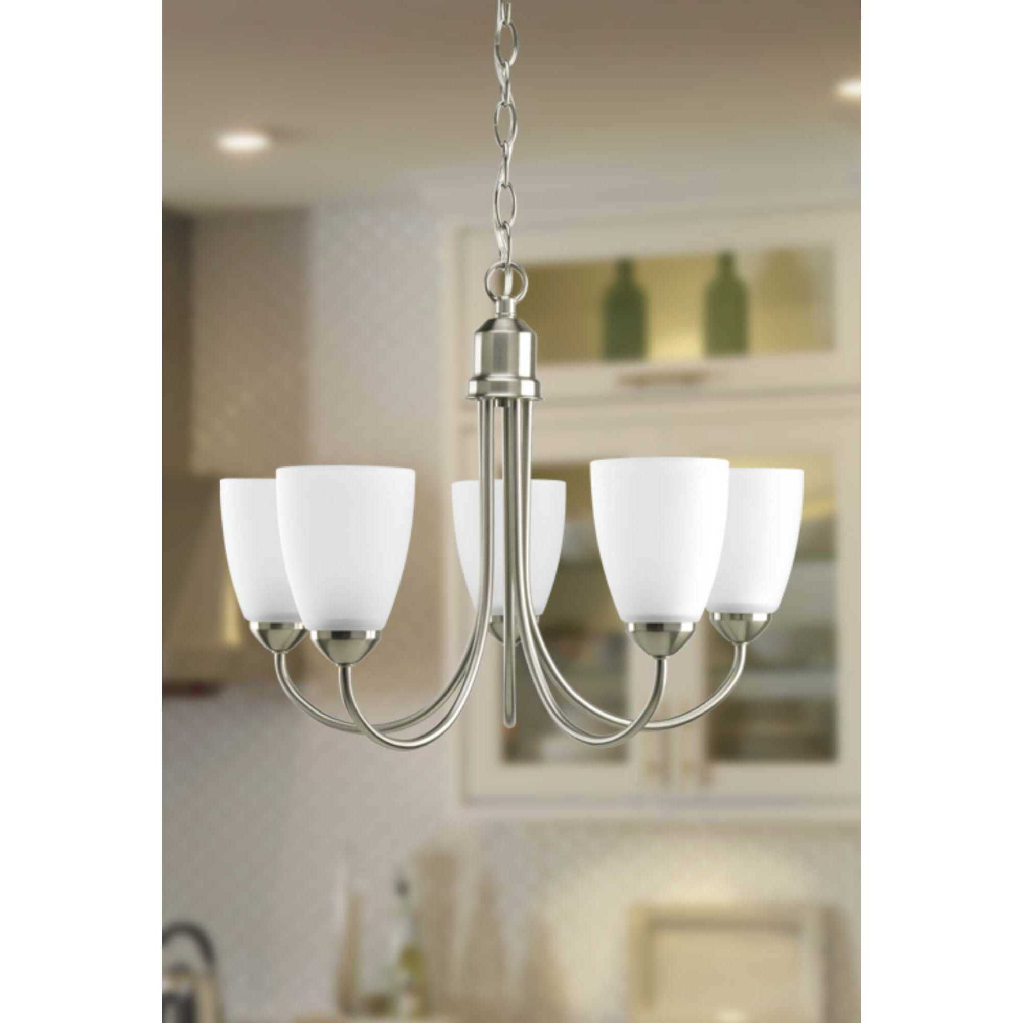 Progress P4441-09 Gather 5 Light 21 inch Brushed Nickel