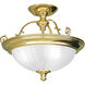 Prescott 3 Light 15 inch Polished Brass Close-to-Ceiling Ceiling Light